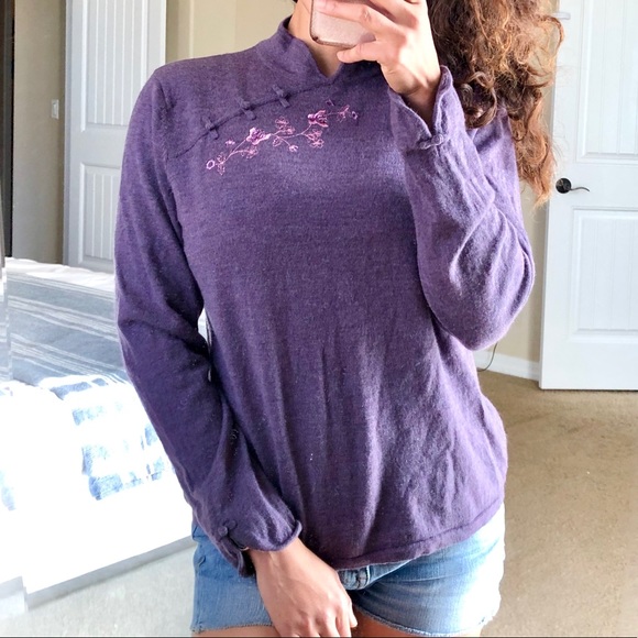 PENDLETON Merino Wool Floral Embroidered Top - Picture 7 of 8